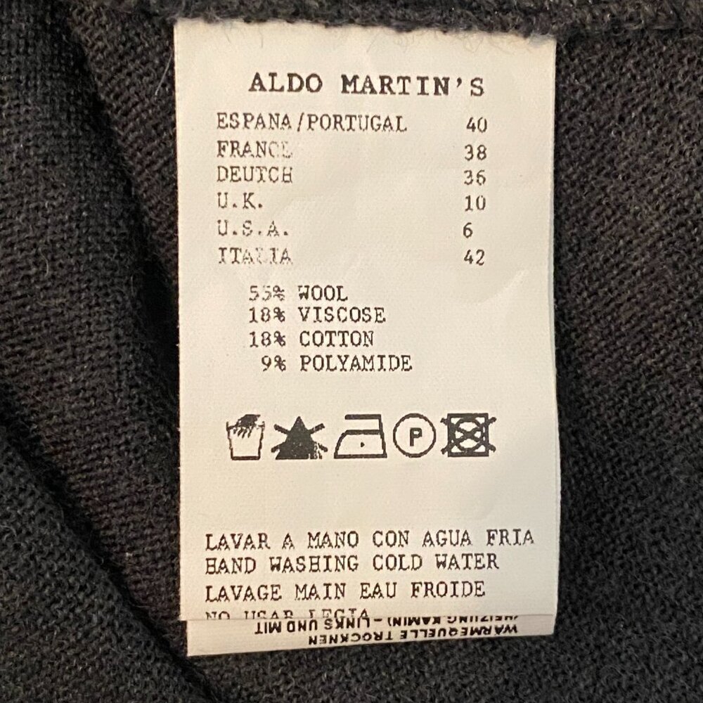 Aldo Martin's geometric wool blend sweater Womens 6 designer luxury lightweight - Picture 7 of 7